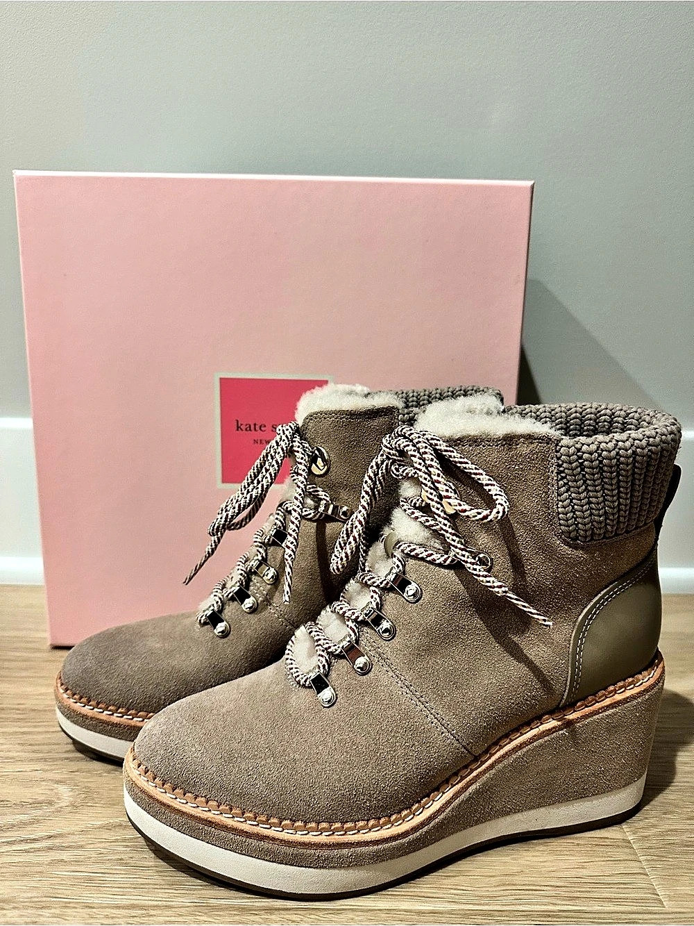 Kate Spade Women's Willow Wedge Boots in Brown